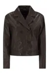 Weekend Max Mara Sub Cioccolato Double-breasted Jacket In Brown