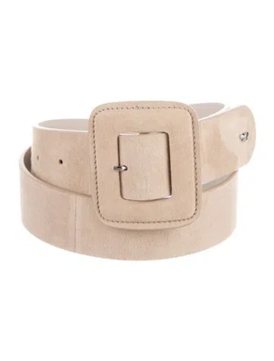 Pre-owned Weekend Max Mara Suede Belt In Neutral