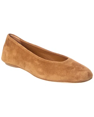 Weekend Max Mara Suede Flat In Brown