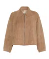 Weekend Max Mara Suede Jacket In Brown