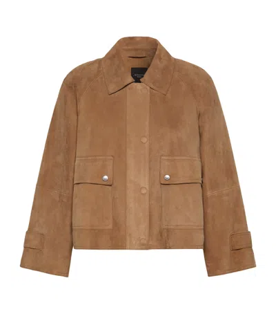 Weekend Max Mara Suede Jacket In Beige