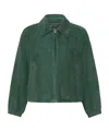 Weekend Max Mara Collared Coat Elastic Cuffs Side Pockets In Green