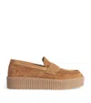 Weekend Max Mara Suede Knurl-textured Moccasins