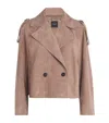 Weekend Max Mara Suede Short-line Trench Coat