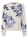 Weekend Max Mara Oversized Floral Sweater In Multicolour