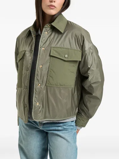 Weekend Max Mara Sughero Padded Patch-pocket Jacket In Green