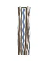 Weekend Max Mara Lacca Dress In Patterned Viscose In Blue