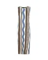 Weekend Max Mara Lacca Dress In Patterned Viscose In Blue