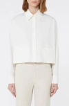 Weekend Max Mara Svago Boxy Cotton Button-up Shirt In White