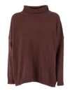 Weekend Max Mara Borgia Virgin Wool Turtleneck Sweater In Brown