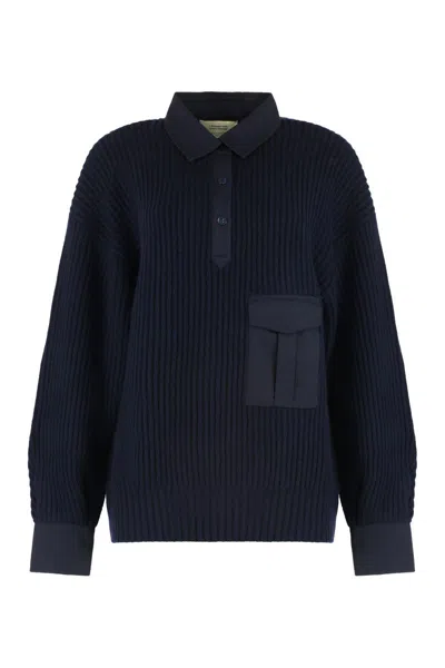 Weekend Max Mara Sweater In Wool And Cashmere In Blue