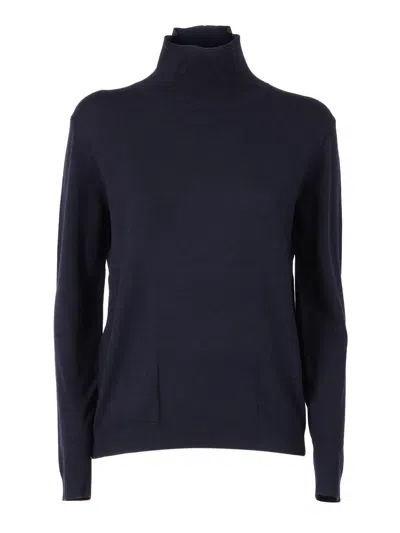 Weekend Max Mara Kiku Roll-neck Sweater In Blue