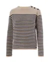 Weekend Max Mara Striped-pattern Button Sweater In Multi