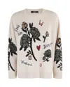 Weekend Max Mara Maglia Pavidi Over In Filato Di Lana Ecru In Neutral