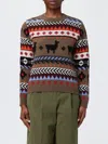 Weekend Max Mara Quirite Jacquard-knit Crewneck Sweater In Brown