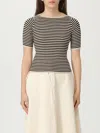 Weekend Max Mara Weekend Maxmara Slim-fit Stretch Viscose T-shirt Beige In Multi