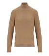 Weekend Max Mara Kiku Camel Turtleneck Sweater In Beige