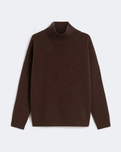 Weekend Max Mara Borgia Virgin Wool Turtleneck Sweater In Brown