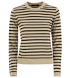 Weekend Max Mara Sicilia Striped Crew Neck Silk Blend Sweater In Multi
