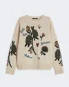 Weekend Max Mara Virgin Wool Intarsia Sweater In Neutral