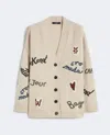 Weekend Max Mara Overfit Cardigan In Pure Wool In Neutral