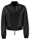 Weekend Max Mara Syntethic Leather Jacket With Zip In Black