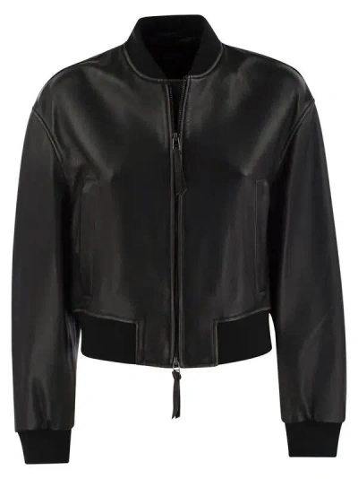 Weekend Max Mara Syntethic Leather Jacket With Zip