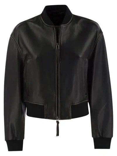 Weekend Max Mara Syntethic Leather Jacket With Zip