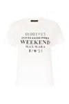 Weekend Max Mara Graphic Print Crew Neck Short Sleeves T-shirt In White