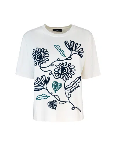 Weekend Max Mara Lecco T-shirt In White Cotton