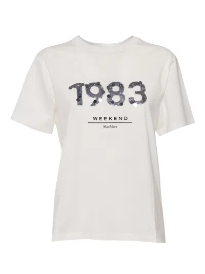 Weekend Max Mara 1983 Sequin-embellished T-shirt In White
