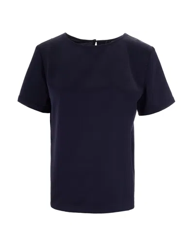 Weekend Max Mara Zona Short-sleeve Blouse In Blue