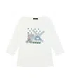 Weekend Max Mara T-shirt With Round Neck And Long Sleeves In White