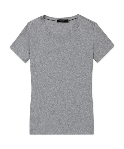 Weekend Max Mara T-shirt With Round Neck And Short Sleeves In Gray