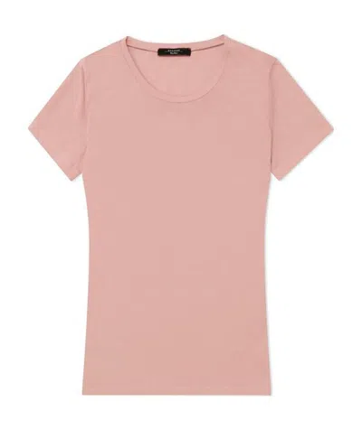 Weekend Max Mara T-shirt With Round Neck And Short Sleeves In Pink