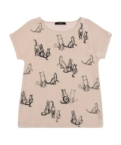 Weekend Max Mara T-shirt With Round Neck And Short Sleeves In Pink