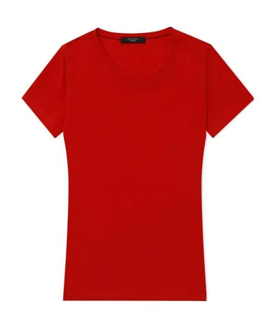 Weekend Max Mara T-shirt With Round Neck And Short Sleeves In Red