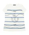 Weekend Max Mara T-shirt With Round Neck And Short Sleeves In White