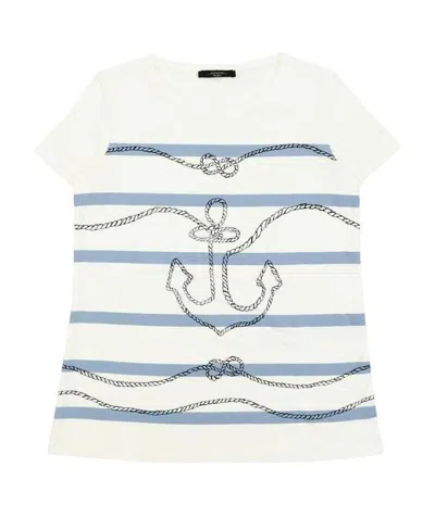 Weekend Max Mara T-shirt With Round Neck And Short Sleeves In White
