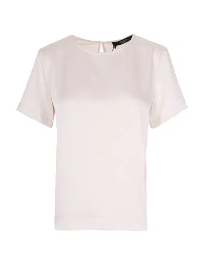 Weekend Max Mara Satin-front T-shirt In Neutral
