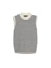 Weekend Max Mara Nazione Striped Stretch Viscose Top 24253660716 Col 010 In Navy
