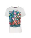 Weekend Max Mara T-shirt Bobby In Jersey Stampato In White