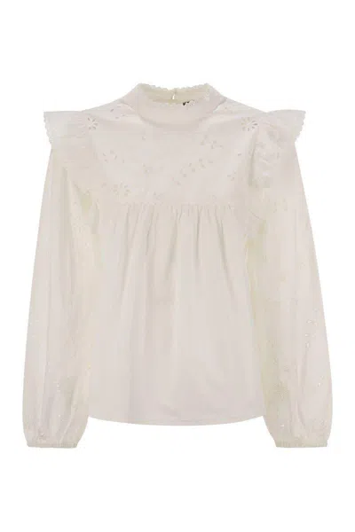 Weekend Max Mara Taddeo - Cotton Poplin And Jersey Top