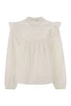 Weekend Max Mara Taddeo Broderie Anglaise Poplin Shirt In White