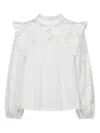 Weekend Max Mara Taddeo Broderie Anglaise Poplin Shirt In White