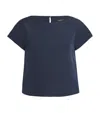 Weekend Max Mara Taffeta Boxy Top In Blue