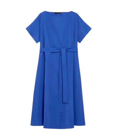 Weekend Max Mara Taffeta Midi Dress In Blue