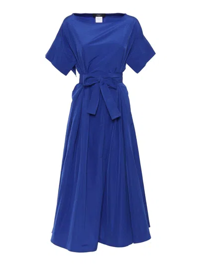 Weekend Max Mara Taffeta Midi Dress In Blue