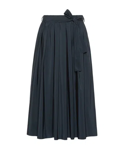 Weekend Max Mara Taffeta Skirt In Blue