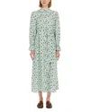 Weekend Max Mara Silk Crepe Chine Shirt Dress In Pastel Green